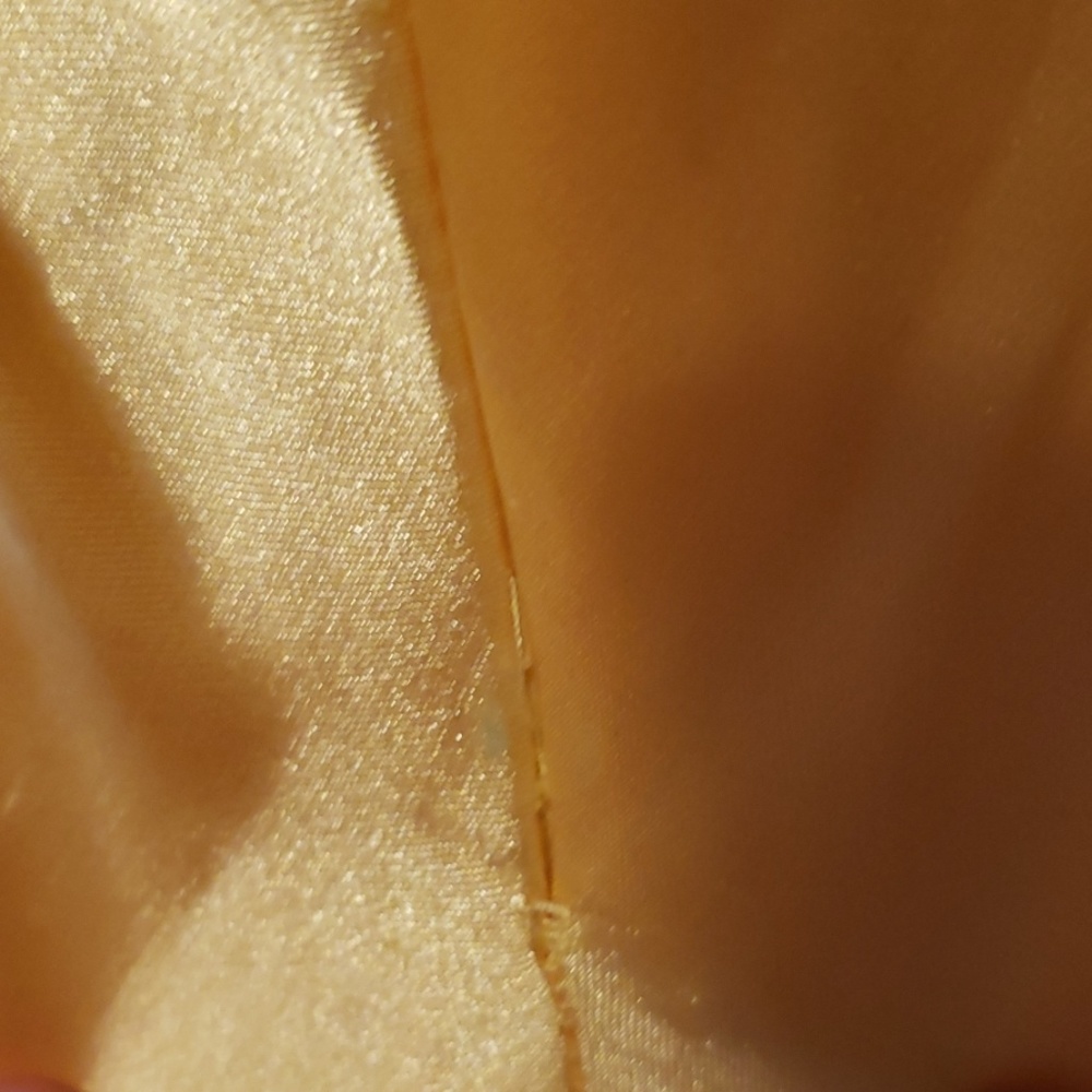 Yellow formal dress with Sequin on Straps and Waist - Picture 5 of 6